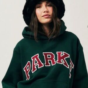 Holiday Varsity Parke Green Hoodie Sweatshirt